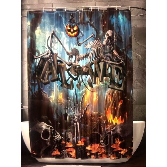 Halloween spooky Shower Curtain NWT - Picture 1 of 3